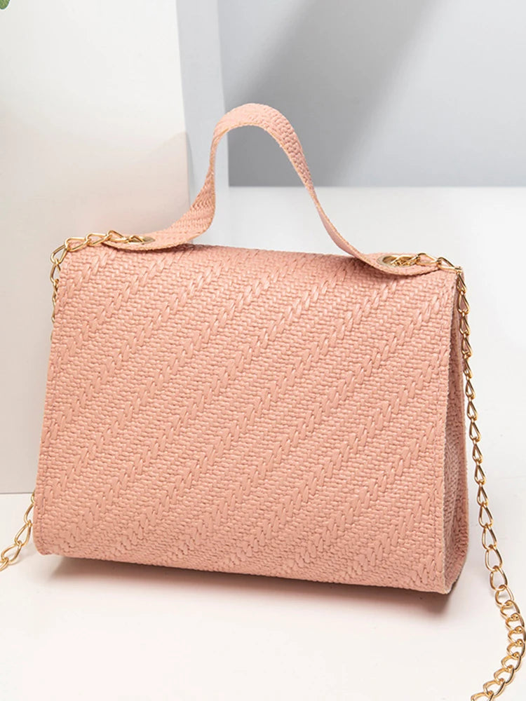 Swallow Online Embossing Chain Square Bag