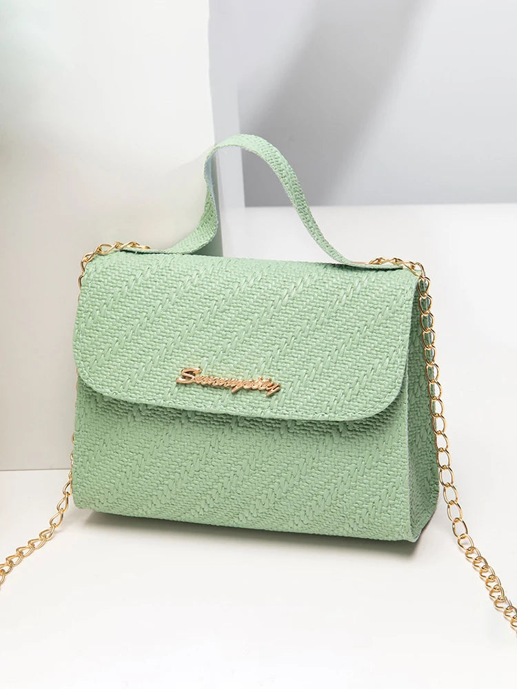 Swallow Online Embossing Chain Square Bag